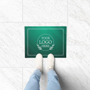 Personalised Company Welcome Mat with  Logo Here