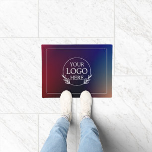 Personalised Company Welcome Mat with  Logo Here