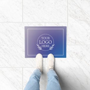 Personalised Company Welcome Mat with  Logo Here