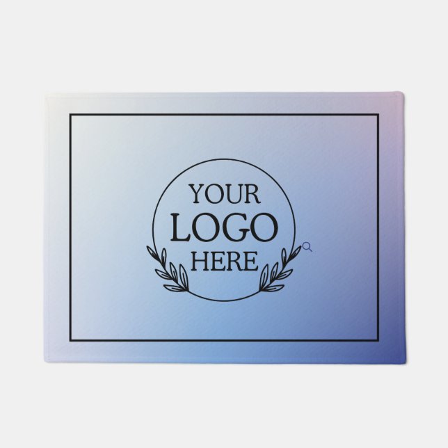 Personalised Company Welcome Mat with  Logo Here (Front)