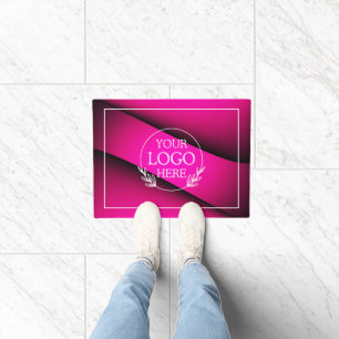 Personalised Company Welcome Mat with  Logo Here