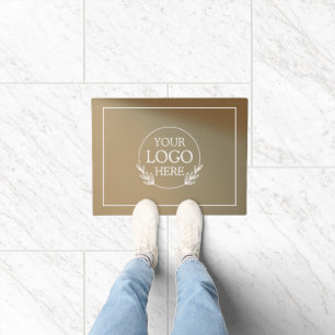 Personalised Company Welcome Mat with  Logo Here