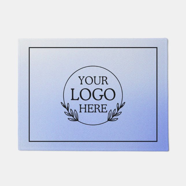 Personalised Company Welcome Mat with  Logo Here (Front)