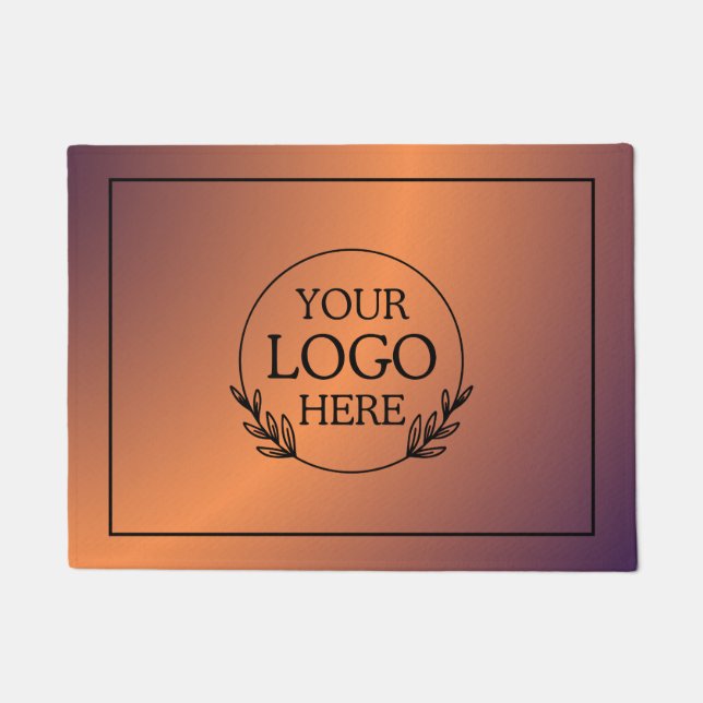 Personalised Company Welcome Mat with  Logo Here (Front)