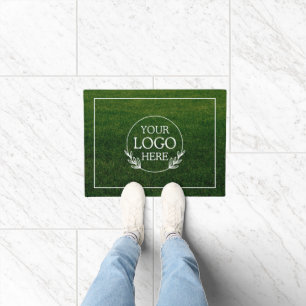 Personalised Company Welcome Mat with  Logo Here