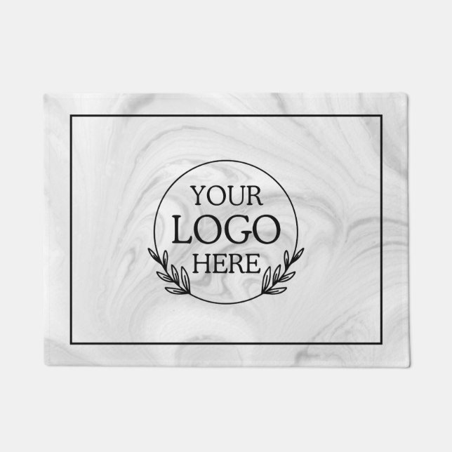Personalised Company Welcome Mat with  Logo Here (Front)