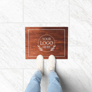 Personalised Company Welcome Mat with  Logo Here