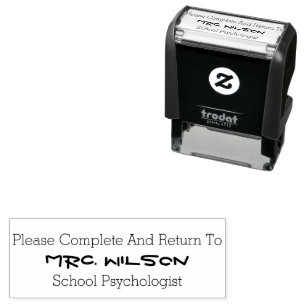 Personalised Complete and Return Stamp