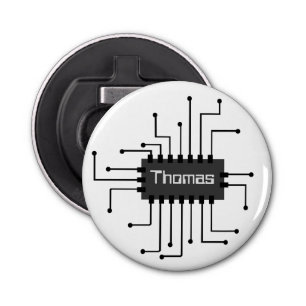 Personalised Computer IC Chip Image Bottle Opener