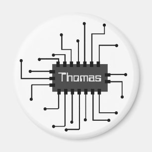 Personalised Computer IC Chip Image Magnet