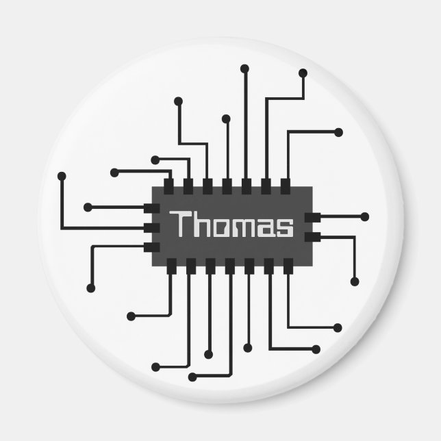 Personalised Computer IC Chip Image Magnet (Front)