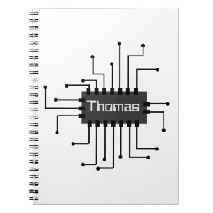 Personalised Computer IC Chip Image Notebook