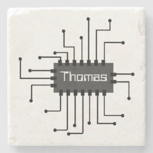 Personalised Computer IC Chip Image Stone Coaster