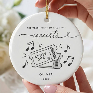 Personalised Concert Lover Christmas Ornament