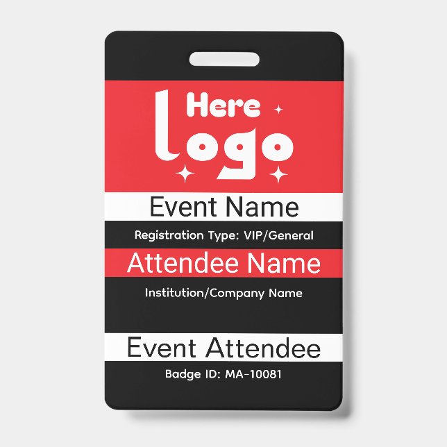 Personalised Conference ID Badge (Front)