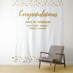 Personalised Confetti Congratulations Graduate  Tapestry