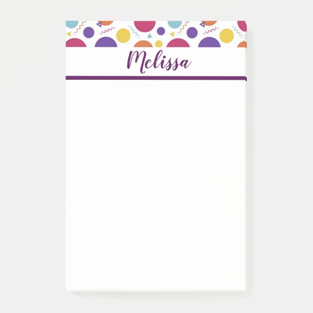 Personalised Confetti Post-it Notes (Front)