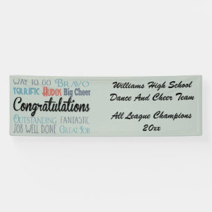 Personalised Congratulations Modern Typography Banner