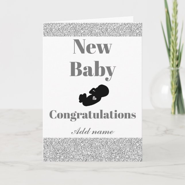 Personalised Congratulations new baby card (Front)