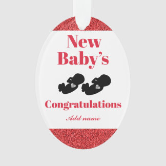 Personalised congratulations new baby’s ornament