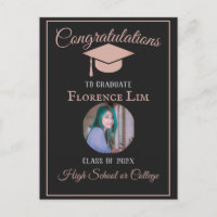 Personalised Congratulations pink Graduate Photo