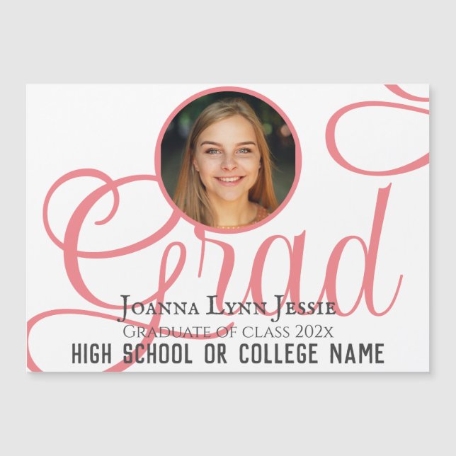 Personalised Congratulations script Graduate Photo (Front)