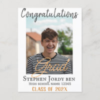 Personalised Congratulations script Graduate Photo
