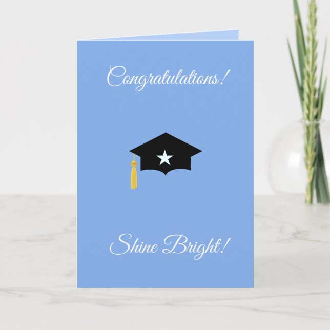 Personalised Congratulations Shine Bright Star Card (Front)
