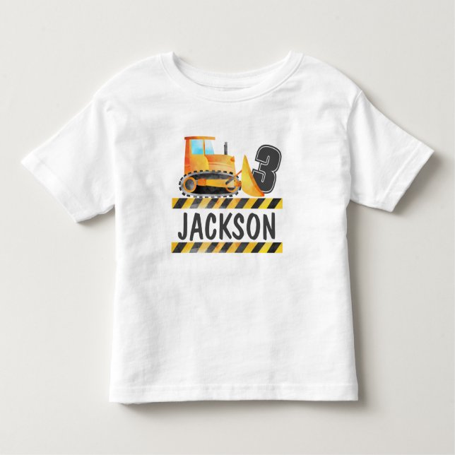 Personalised Construction Kids Shirt (Front)
