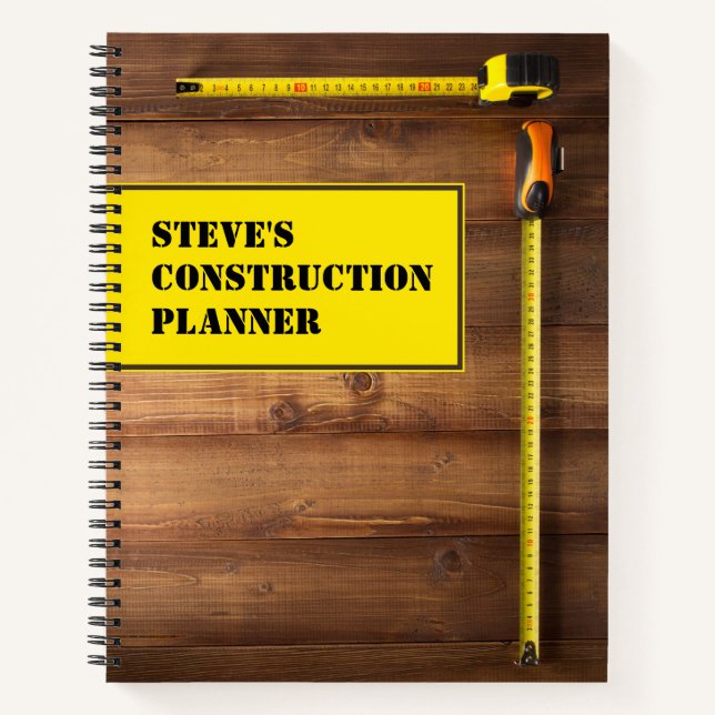 Personalised Construction Notebook (Front)