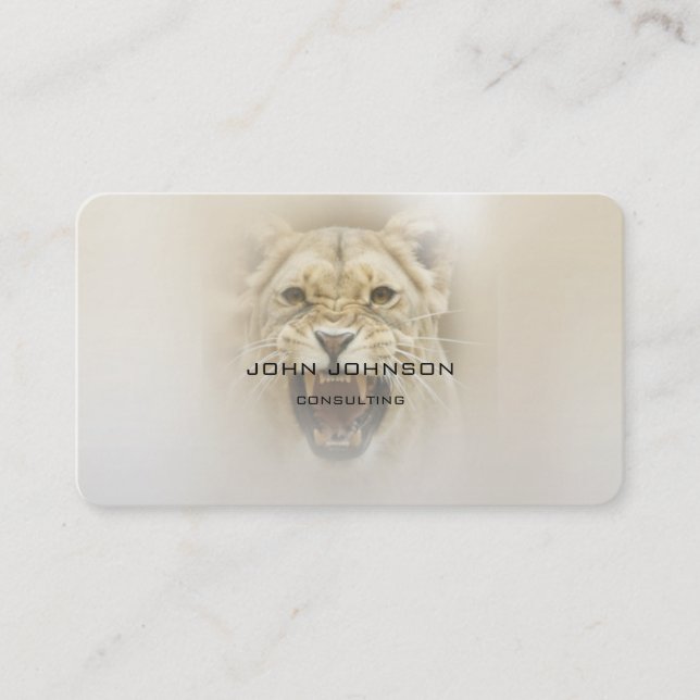 Personalised Consulting Lion Business Cart Card (Front)