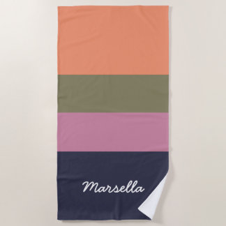 Personalised Contemporary Candy Bar Hoop Beach Towel