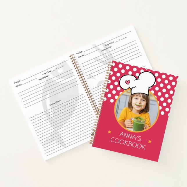 Personalised Cookbook (Your Photo) Recipe Notebook (Inside)