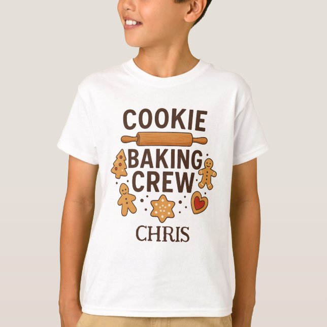 Personalised Cookie Baking Crew – Custom Name T-Shirt (Front)
