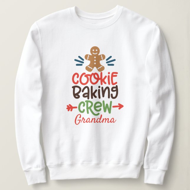 Personalised Cookie Baking Crew-Grandma Sweatshirt (Design Front)