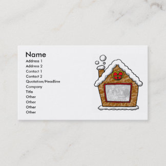 Personalised cookie house Christmas Business Card