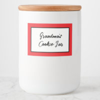 Personalised Cookie Label, Grandma's Cookie Jar