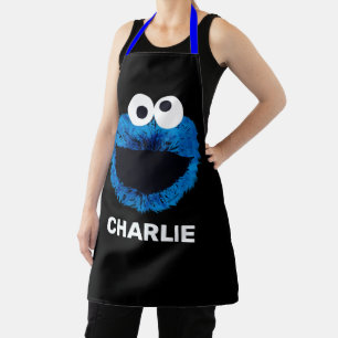 Personalised Cookie Monster   Watercolor Trend Apron