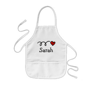 Personalised cooking apron for kids White