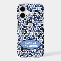 Personalised COOL Blue Stained Glass Pattern