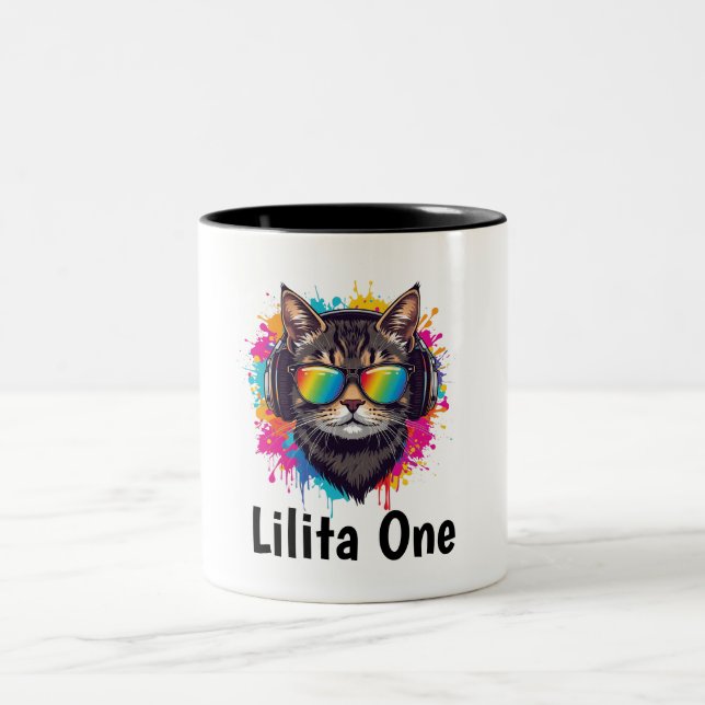 Personalised Cool Cat Mug with Sunglasses | Custom (Center)