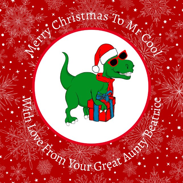 Personalised Cool Christmas Dinosaur Wrapping Paper (Creator Uploaded)