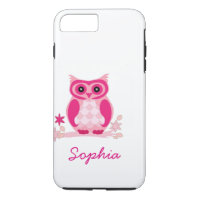 Personalised Cool Cute Unique Groovy Pink Owl