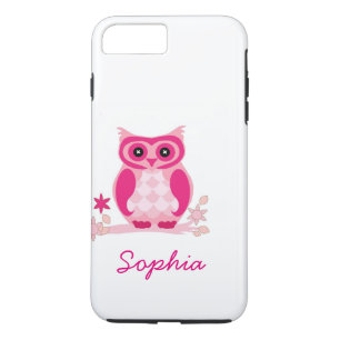 Personalised Cool Cute Unique Groovy Pink Owl Case-Mate iPhone Case