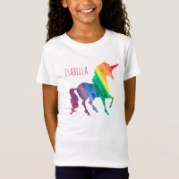 Personalised Cool Rainbow Unicorn Watercolor Kids