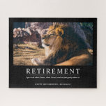 Personalised Cool Relaxing Lion Custom Retirement Jigsaw Puzzle<br><div class="desc">Custom retirement puzzle with a photo of a lion relaxing in the sun along with a quote about getting to do whatever you want once you are retired.  The design may be personalised with your own message by using the template.  This puzzle makes a cool retirement gift for men.</div>