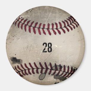 Personalised Cool Vintage Grunge Baseball Magnet