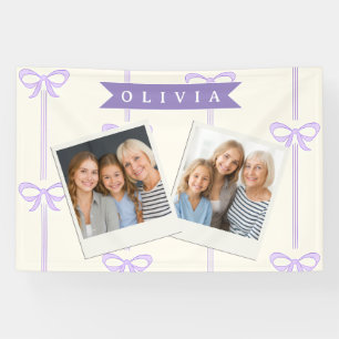 Personalised Coquette Bow Name Girly Aesthetic Banner