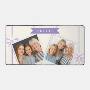 Personalised Coquette Bow Name Girly Aesthetic Desk Mat