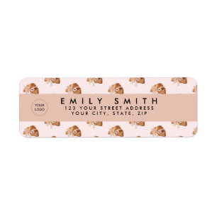 Personalised Coquette Croissant Pink Ribbon